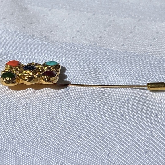 Rare French Historical Reproduction Gold Plated Stick Pin Signed - Picture 7 of 11